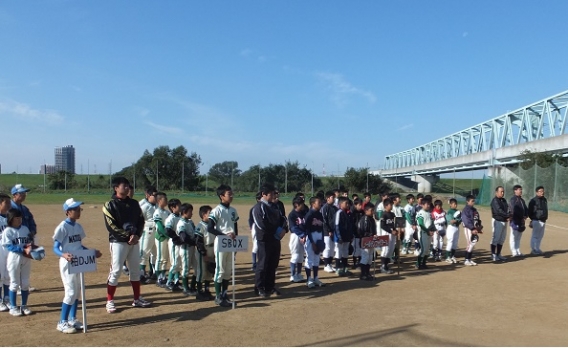 松戸ポニーリーグ杯軟式少年野球大会の開会式を開催しました